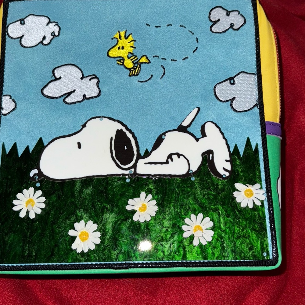 Irregular Choice Peanuts Snoopy Crossbody Bag Purse W/Flowers New with Tags